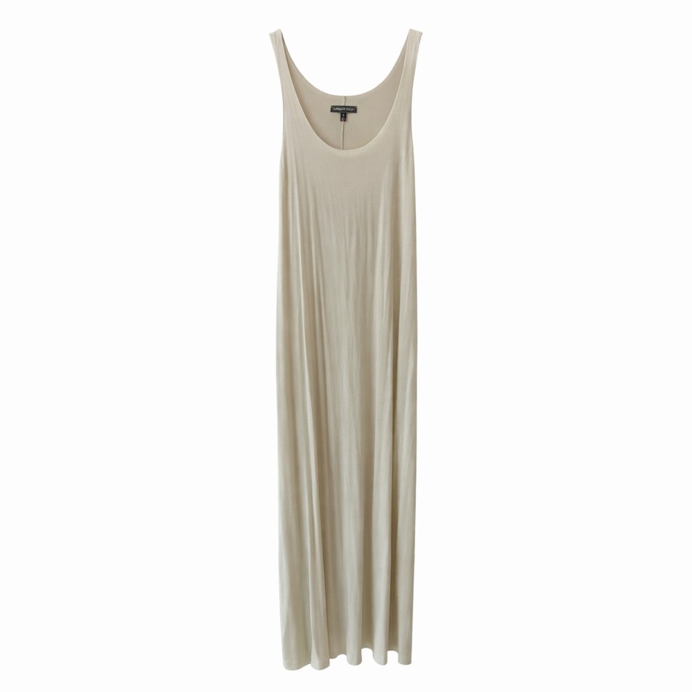Maya Negri Tank Maxi Dress Medium Taupe Minimalist Softstretch Casual Chic
